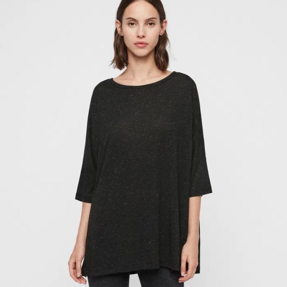 All Saints Pura Shimmer Tee ~ NWOT - Picture 6 of 13